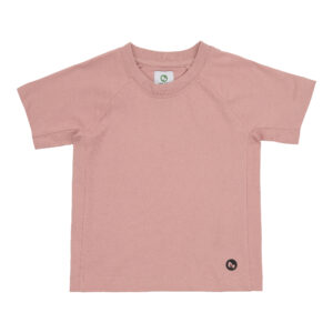Basic T-shirt til børn i farven rose – komfortabel børnetrøje i blødt supima-bomuld, perfekt til hverdagsbrug