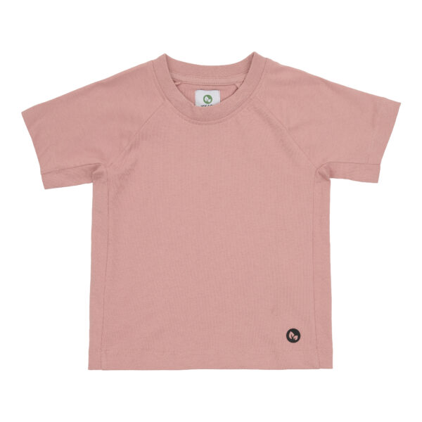 Basic T-shirt til børn i farven rose – komfortabel børnetrøje i blødt supima-bomuld, perfekt til hverdagsbrug
